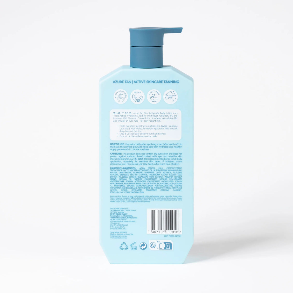 Tan Free - Firm& Hydrate Body Lotion - 500ml